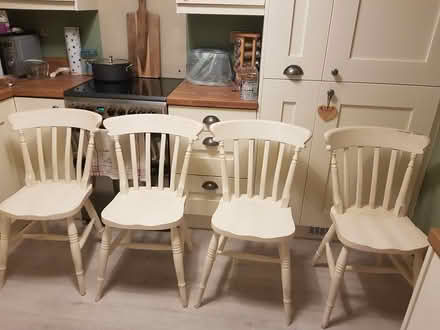 Photo of free 4 pine dining chairs (Exeter, Beacon Heath) #1