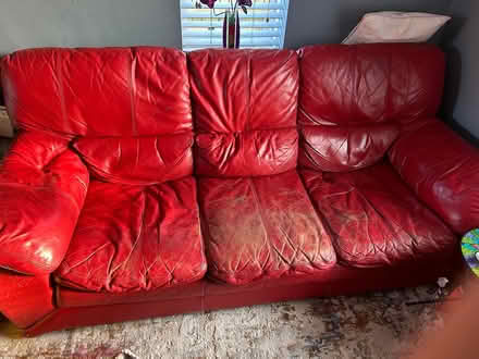 Photo of free DFS Leather sofa (Southbourne, near Emsworth) #2