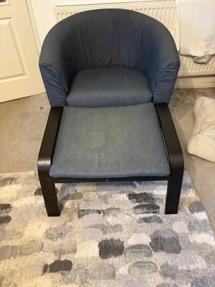 Photo of free Navy bucket chair and foot stool (Havant PO9) #2
