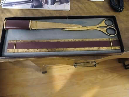 Photo of free Desk set. Appears to be brass (Warden , Kingston rd area) #1