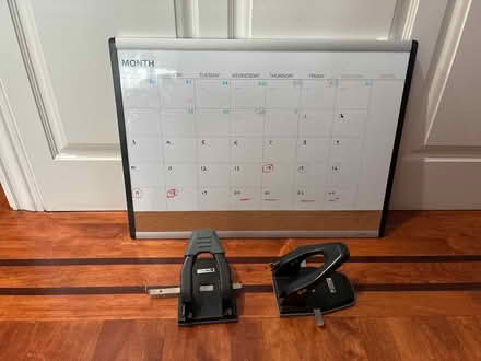 Photo of free Calendar board n two hole puncher (Near Rancho San Antonio Park) #1