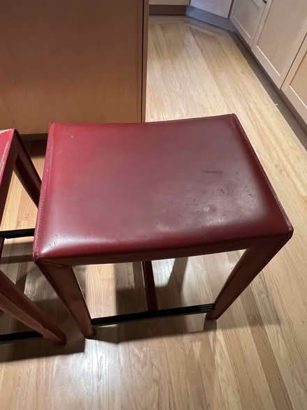 Photo of free 2 Crate & Barrel leather stools (Midtown Palo Alto) #3