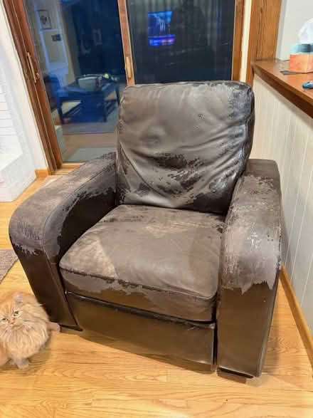 Photo of free Matching leather sofa and recliner (Bayside near Brown Deer Road) #3