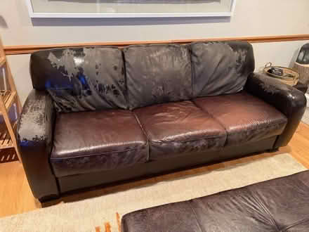 Photo of free Matching leather sofa and recliner (Bayside near Brown Deer Road) #1