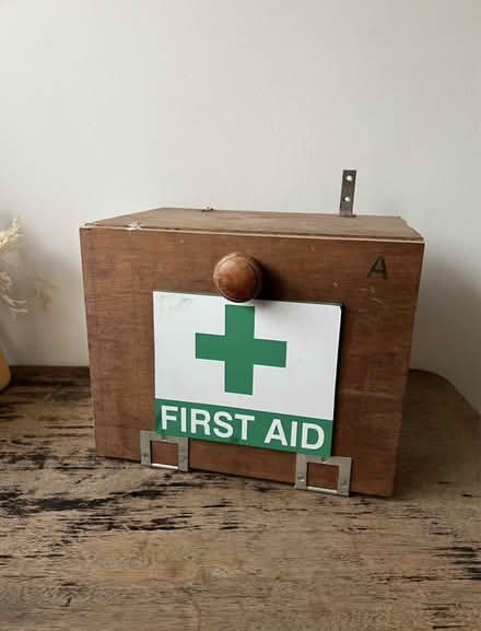 Photo of free Old wooden first aid box (Bromsgrove B61) #1