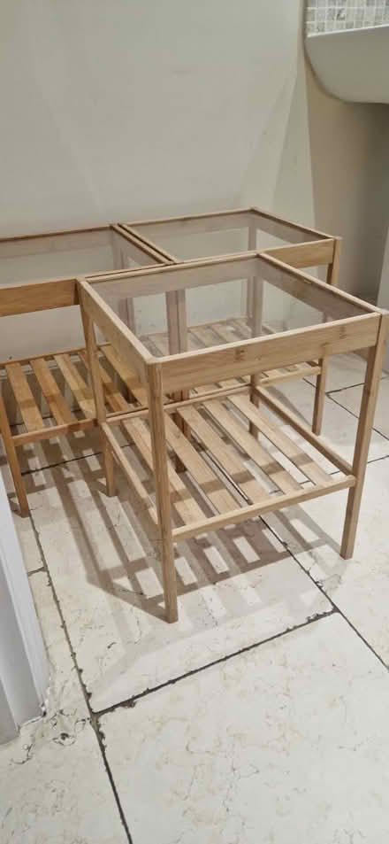Photo of free 3 x IKEA Side Tables with Glass Top (Kingswood KT20) #1