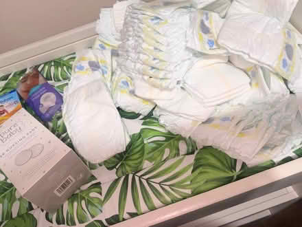Photo of free Size 1 pampers nappies, breast pads (Heywood) #1