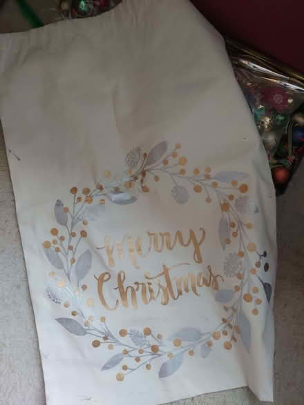 Photo of free Christmas things - tabletop tree, ribbons, tins etc. (Kidsgrove ST7) #2