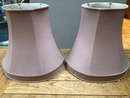 Photo of free Pair of pink silk lampshades (Putney SW15) #1