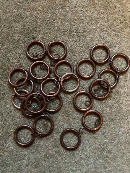 Photo of free 24 bronze colour metal curtain rings (Benslow SG4) #1