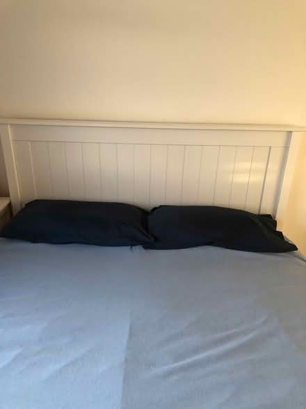 Photo of free White, wooden bed frame (North Weald CM16) #2
