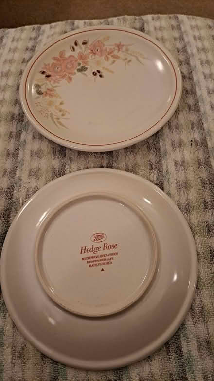 Photo of free X2 vintage Boots Hedge Rose plates (Littlehaven) #1