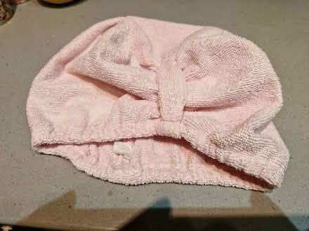 Photo of free Pink hair towel turban (Denton) #1