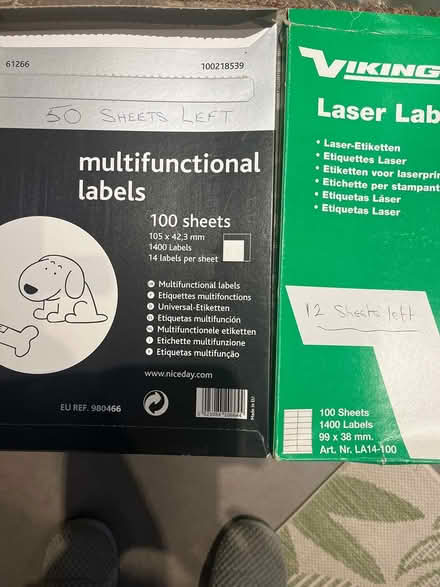 Photo of free Printing labels (Waterlooville) #1