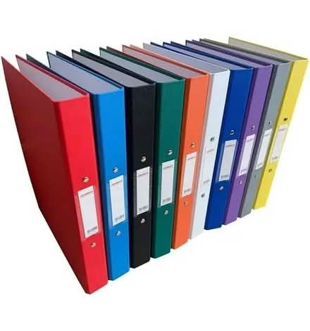 Photo of Folders or lever arch files, stapler and hole punch (Oswestry SY11) #1