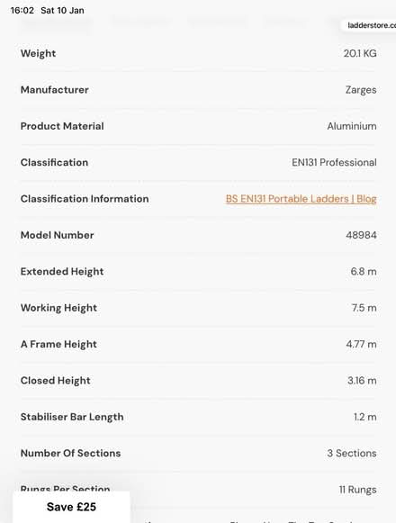 Photo of free 11 Rung Zarges Ladder (East Grinstead. RH19) #3