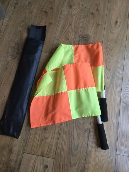 Photo of free 2 x football linesman flags & case (Letchworth) #1
