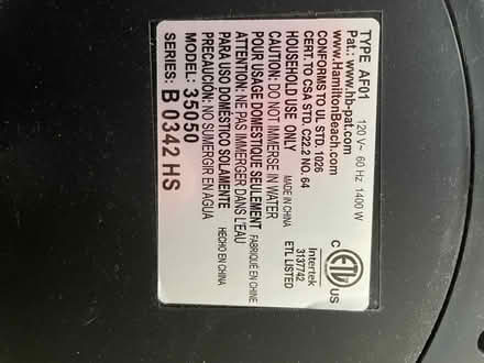 Photo of free Barely used air fryer (Groton behind the Country Club) #2