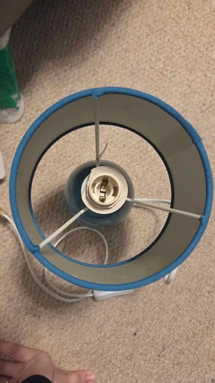 Photo of free Teal table lamp (CliftonM,YO30) #2