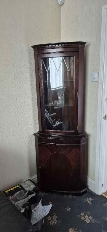 Photo of free Mahogany corner units x 2 (Rainhill L35) #2