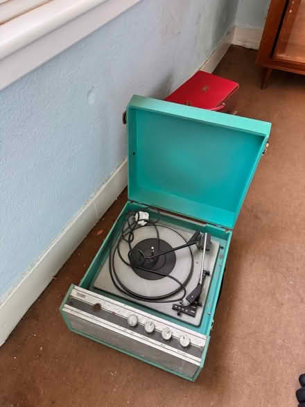 Photo of free Antique record player and case (W8 7DA) #2