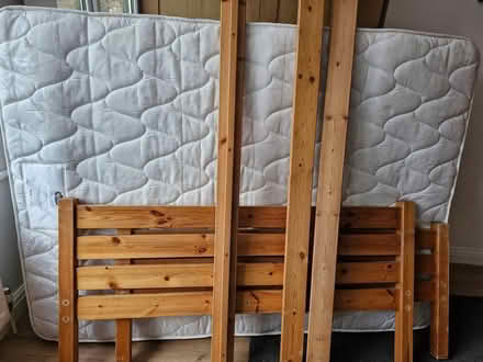 Photo of free Wooden double bed and mattress (Beckenham BR3) #1