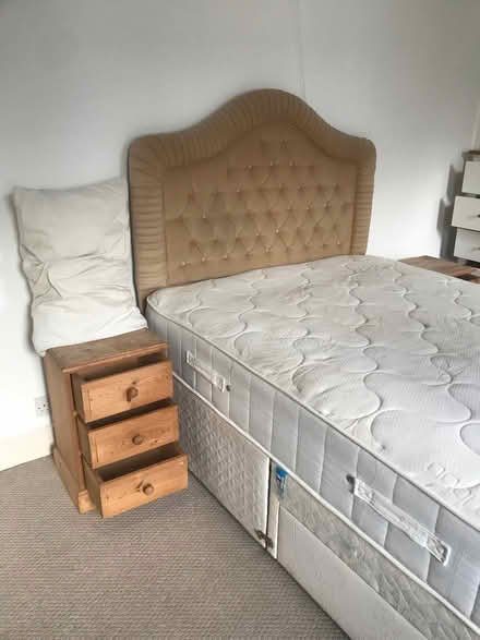 Photo of free Double Bed includes divan base, mattress & headboard (Oxford OX4) #1