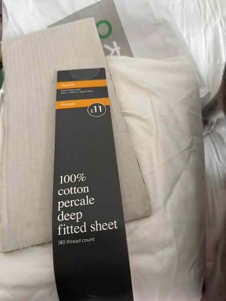 Photo of free White double fitted sheet (Finsbury Park N4) #1