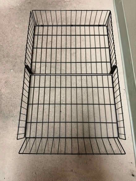 Photo of free Black metal wire storage basket (Valencia Avenue, Sunnyvale) #1