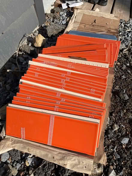 Photo of free Ceramic Tile - New Orange Subway (Pound Ridge) #3
