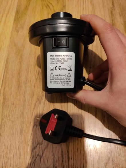 Photo of free Air bed pump, mains powered (Splott, CF24) #1