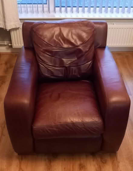 Photo of free Leather sofa and armchair (Burnham on Sea, Somerset) #1