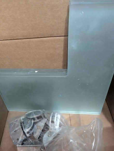 Photo of free 4 glass corner shelves (East Dulwich SE22) #1