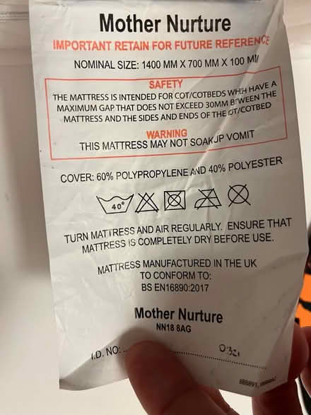 Photo of free Mattress for child’s bed (Brighton BN2 6) #2