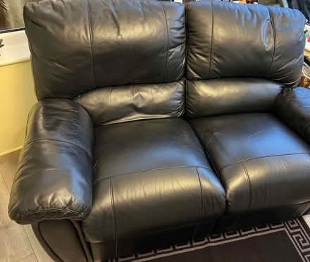 Photo of free Black reclining 2 seat sofa (Birch M24) #1