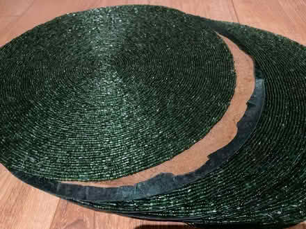 Photo of free 6x Green beaded placemats (Hackney E8) #2