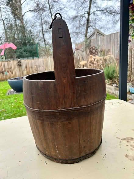 Photo of free Wooden antique milk pail (Ash vale) #3