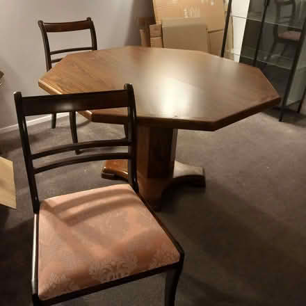 Photo of free Use for wood?Large Dining Table - Seats 6-8 - with 4 chairs (Ewelme OX10) #1