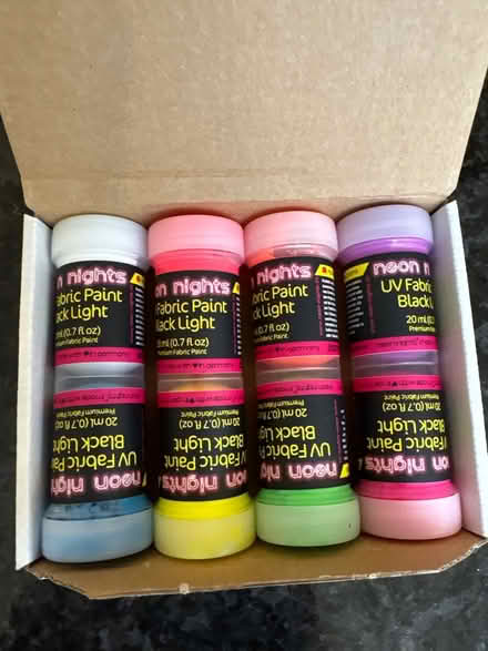Photo of free Neon nights fabric paint set (Southfields SW19) #1