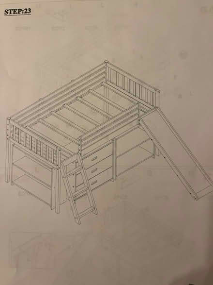 Photo of free Low loft bed with shelves (white) (16th St Heights/Petworth) #1