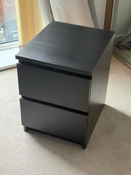 Photo of free Chest of 2 drawers, black-brown (Seven Sisters N15) #1