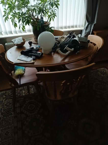 Photo of free Pine table & 4 chairs (Ryelands LA1) #1
