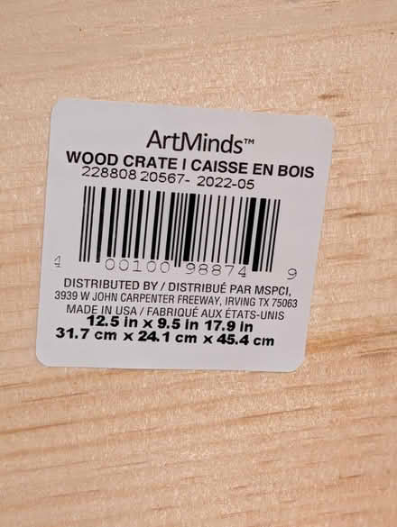 Photo of free 3 new wood crates (Park View - Colombia Heights) #2