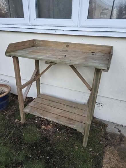 Photo of free Wooden potting table (Canvey Island, SS8) #1