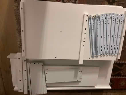 Photo of free Low loft bed with shelves (white) (16th St Heights/Petworth) #3
