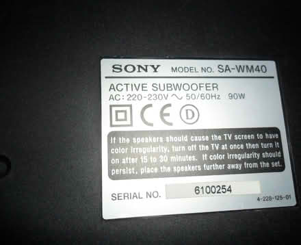 Photo of free subwoofer (Alfrick WR6) #3