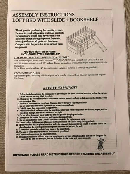 Photo of free Low loft bed with shelves (white) (16th St Heights/Petworth) #2