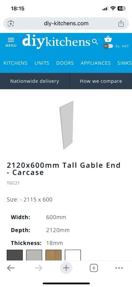 Photo of free 2120x600 White MDF kitchen panel (Stroud Green N4) #4