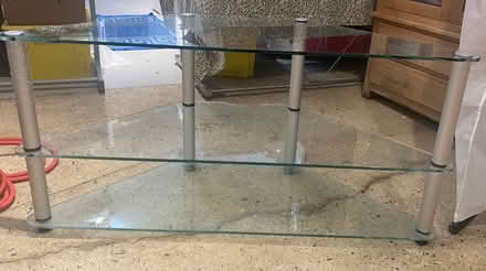 Photo of free Corner tv unit glass and metal 3 tier (Richmond TW9) #4