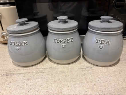 Photo of free Tea sugar & coffee jars (RH15) #1